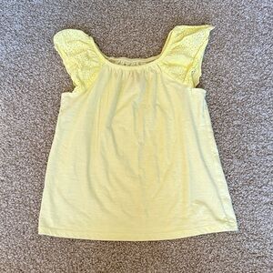 Cat & Jack Yellow Eyelet Sleeve Blouse